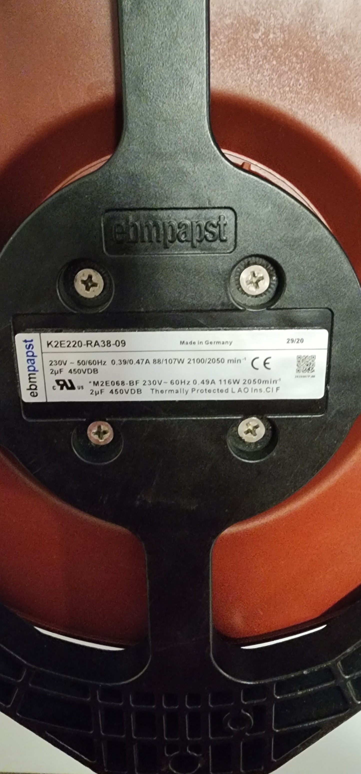 Laser cabinet cooling fan ac original